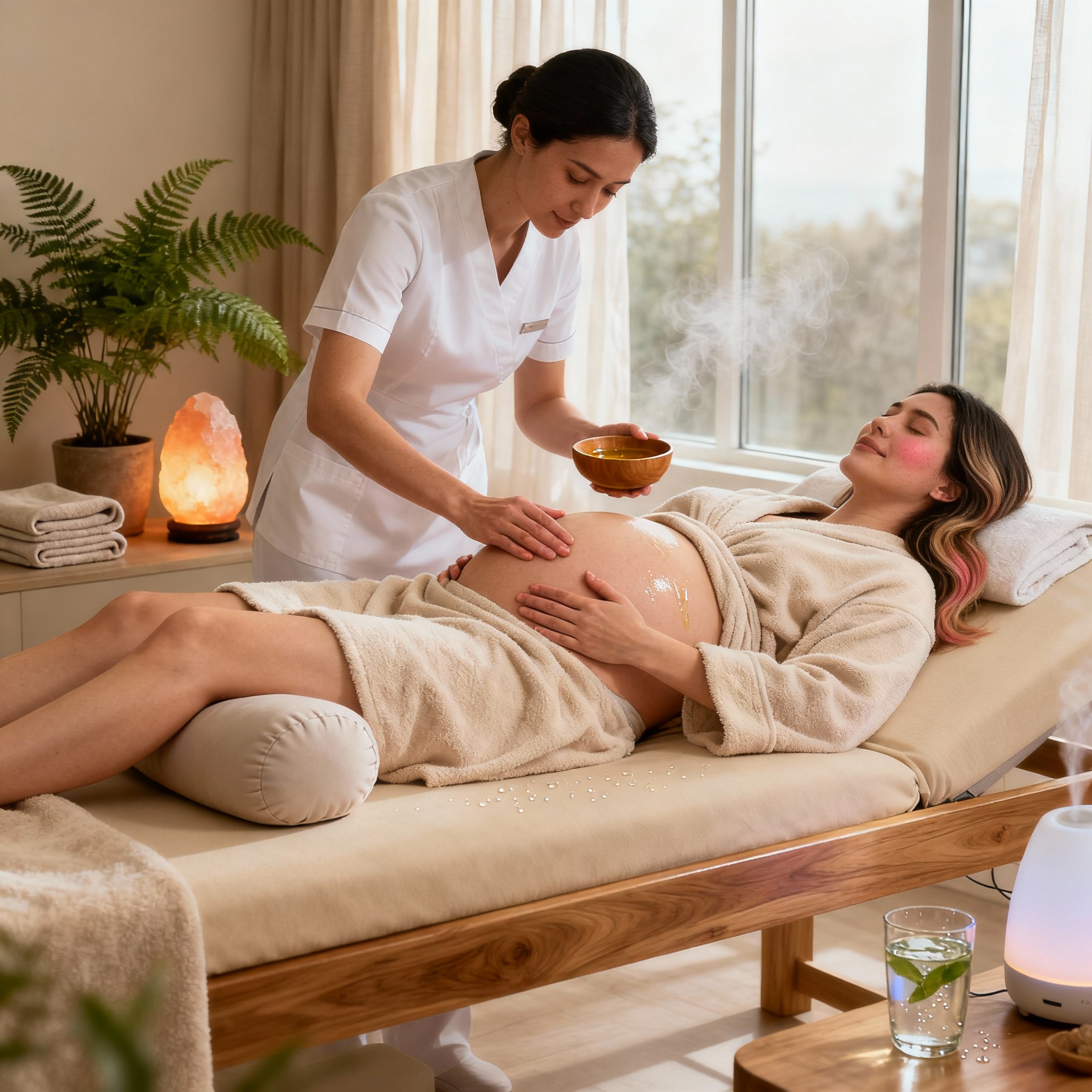 Safe positioning and physical relief during pregnancy